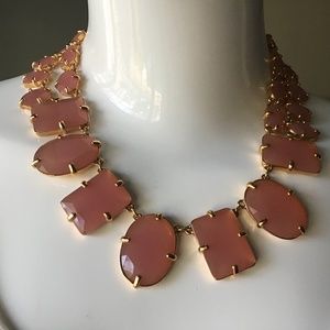 Kate Spade gold and pink stone necklace
